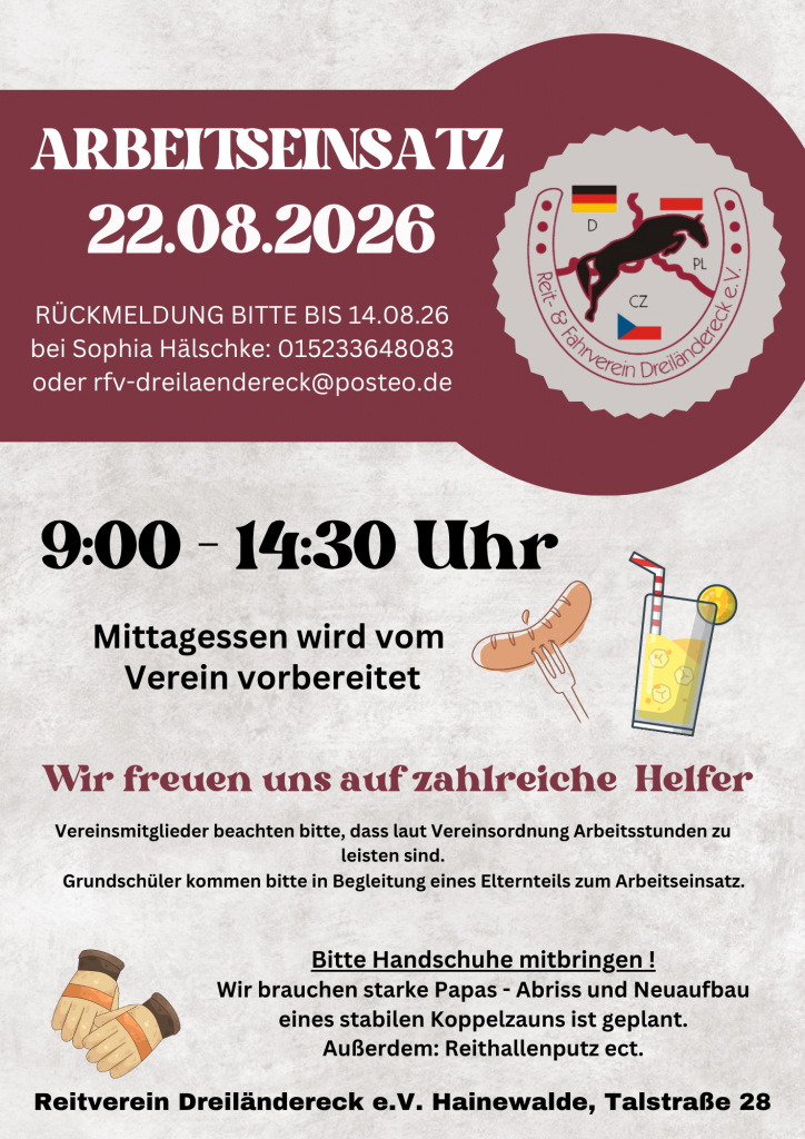 Arbeitseinsatz 22.08.26